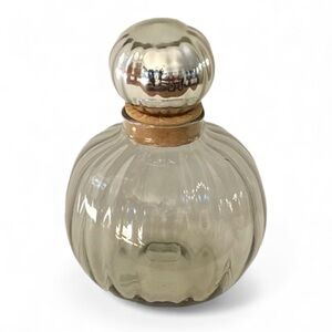 Vintage Mexican Handblown Jar with Mercury Glass Lid